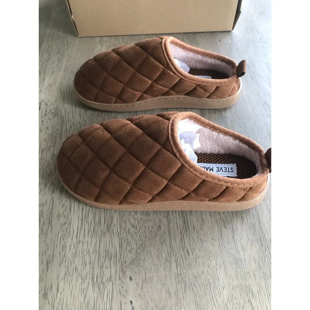 Steve Madden Kids BCramer Quilted Slipper in Cognac - M
